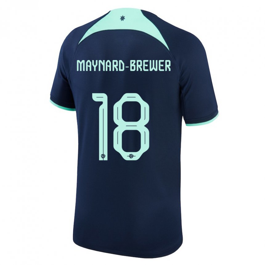 Herren Australische Ashley Maynard Brewer #18 Dunkelblau Auswärtstrikot Trikot 22-24 T-shirt