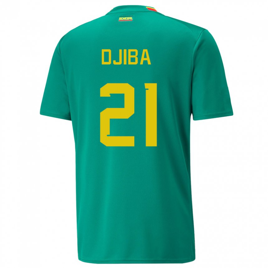 Herren Senegalesische Francois Djiba #21 Grün Auswärtstrikot Trikot 22-24 T-shirt