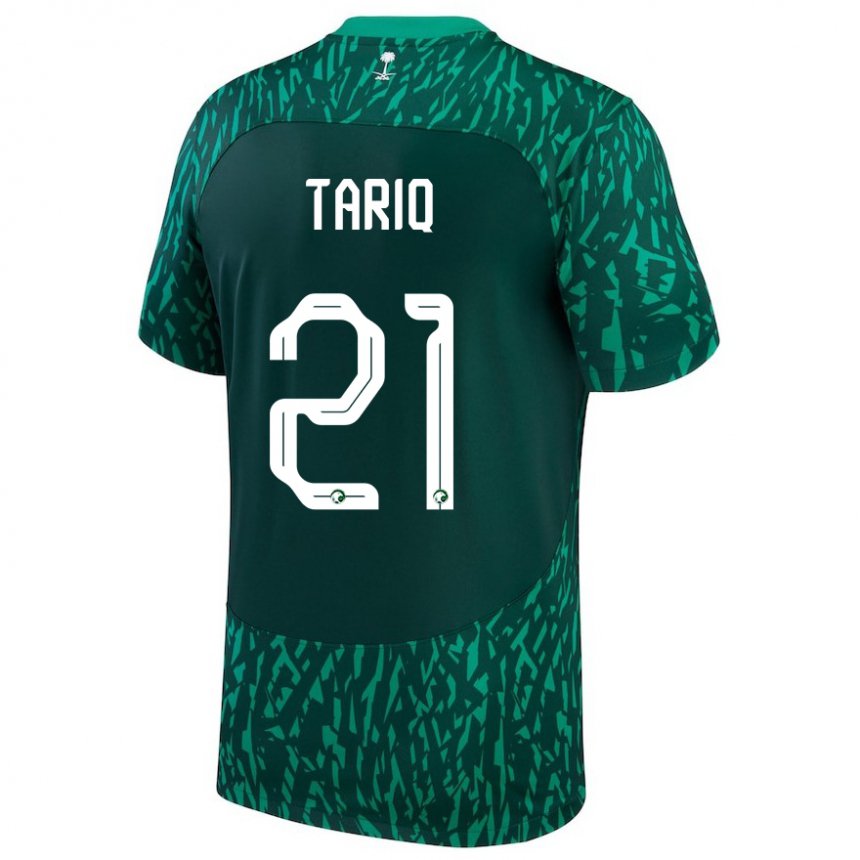 Herren Saudi-arabische Juri Tariq #21 Dunkelgrün Auswärtstrikot Trikot 22-24 T-shirt