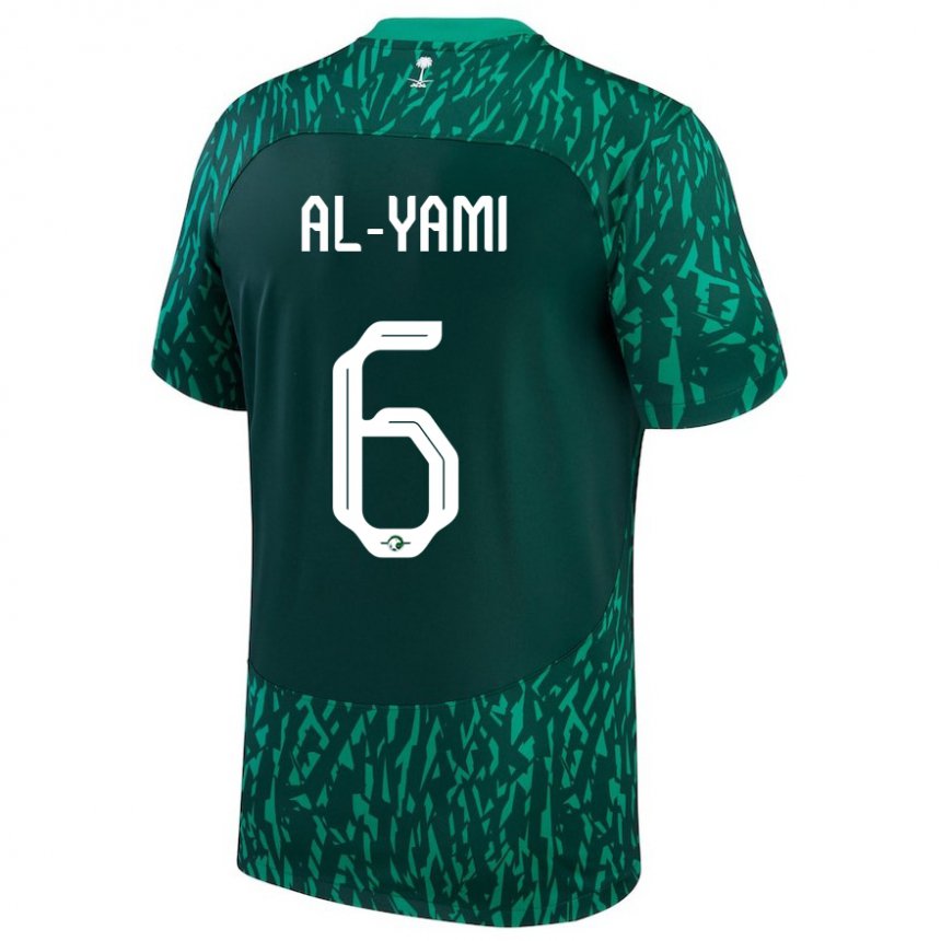 Herren Saudi-arabische Mohammed Al Yami #6 Dunkelgrün Auswärtstrikot Trikot 22-24 T-shirt