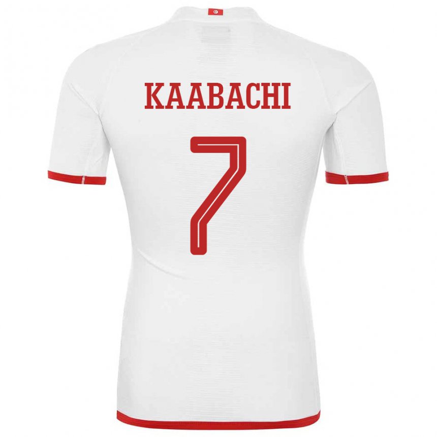 Herren Tunesische Ella Kaabachi #7 Weiß Auswärtstrikot Trikot 22-24 T-shirt