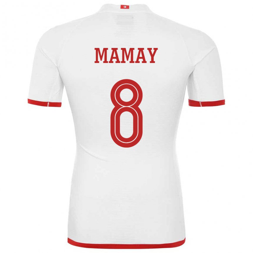 Herren Tunesische Sabrine Mamay #8 Weiß Auswärtstrikot Trikot 22-24 T-shirt