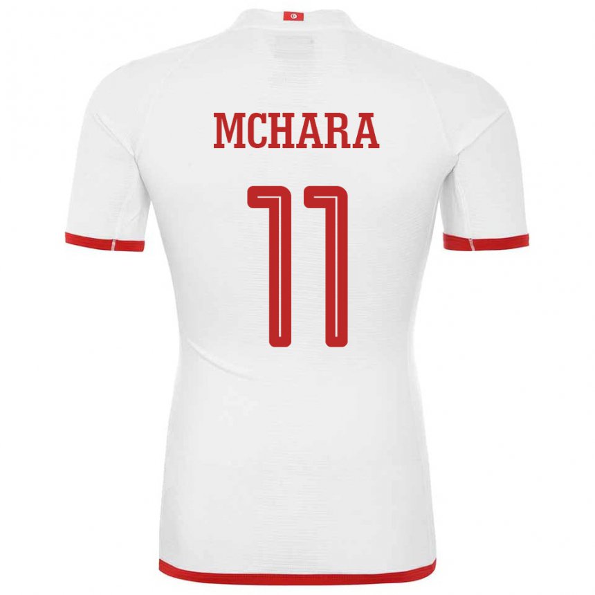 Herren Tunesische Imen Mchara #11 Weiß Auswärtstrikot Trikot 22-24 T-shirt