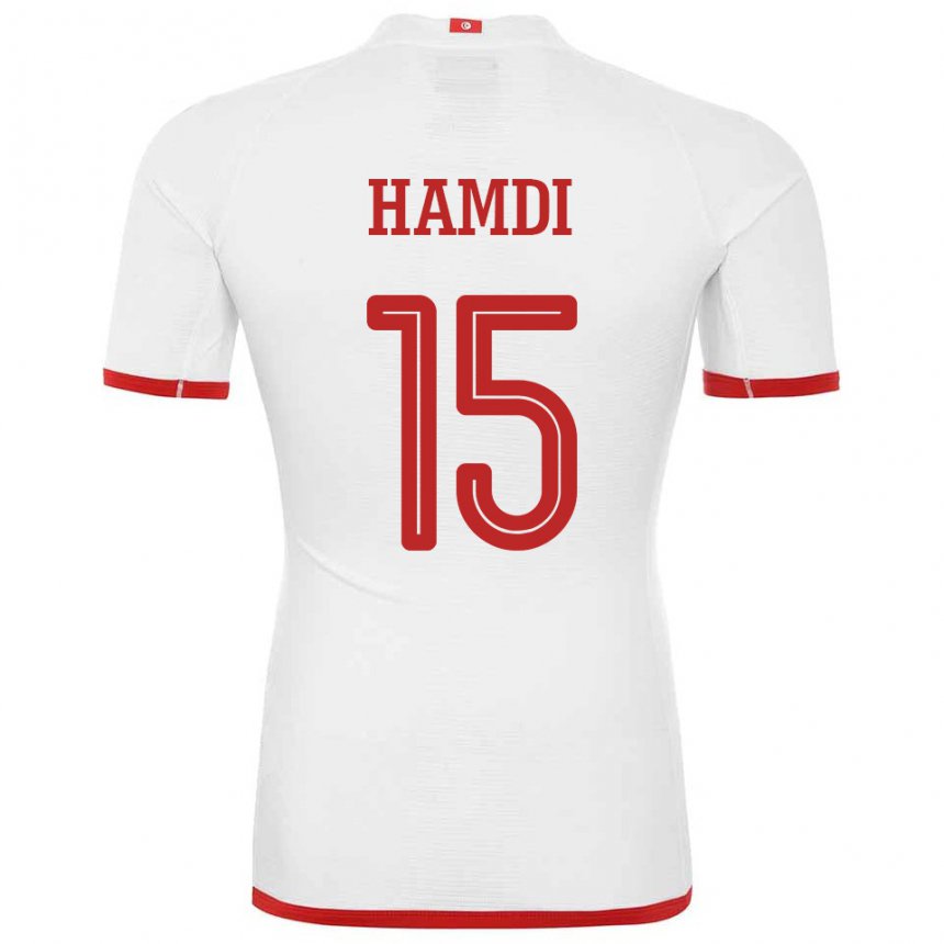Herren Tunesische Hanna Hamdi #15 Weiß Auswärtstrikot Trikot 22-24 T-shirt