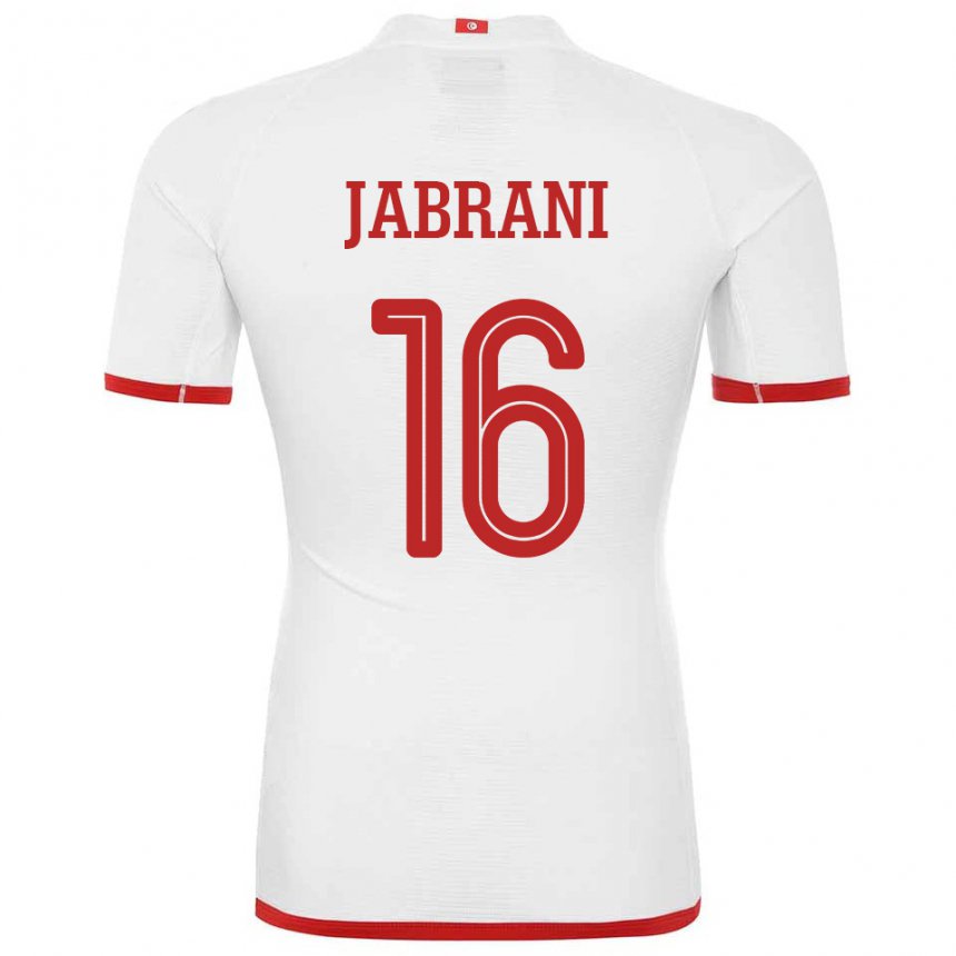 Herren Tunesische Soulaima Jabrani #16 Weiß Auswärtstrikot Trikot 22-24 T-shirt