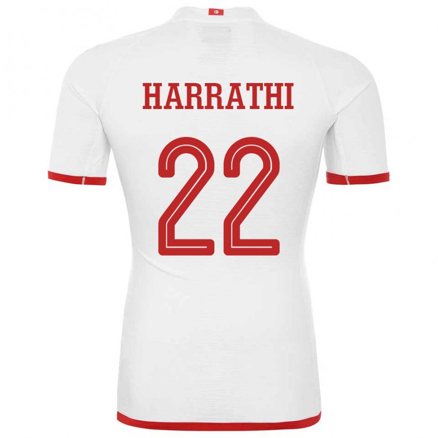 Herren Tunesische Najla Harrathi #22 Weiß Auswärtstrikot Trikot 22-24 T-shirt