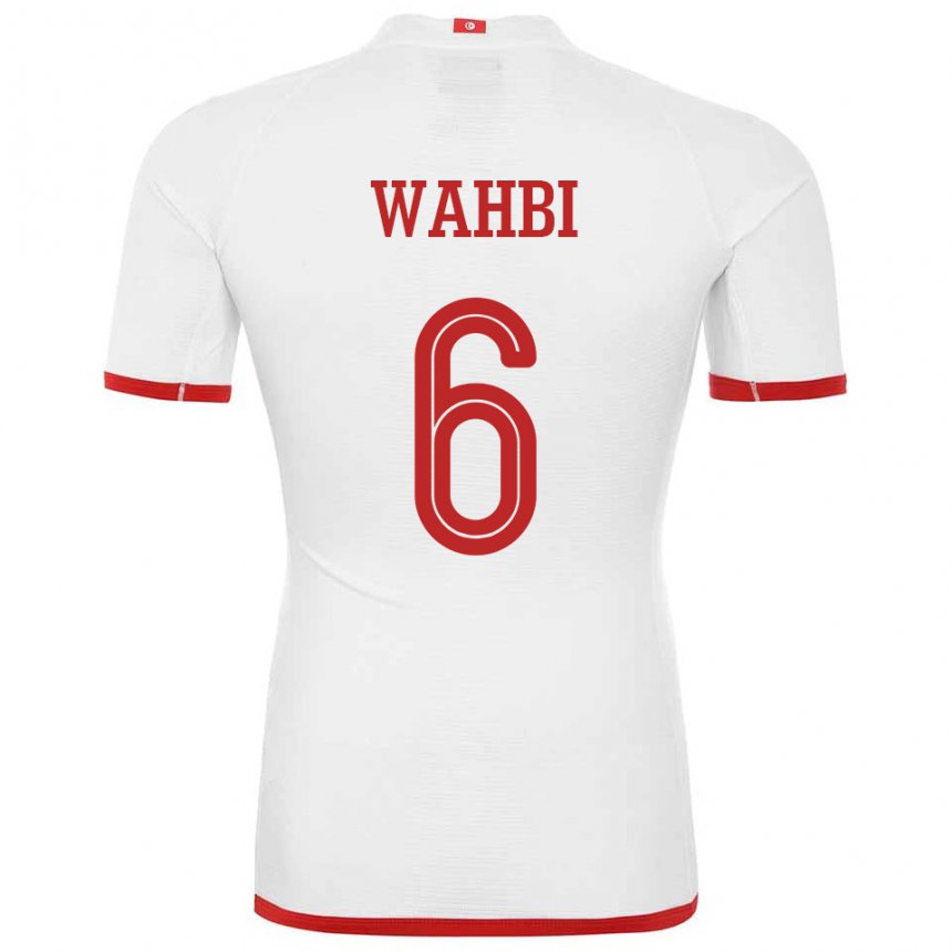 Herren Tunesische Gaith Wahbi #6 Weiß Auswärtstrikot Trikot 22-24 T-shirt