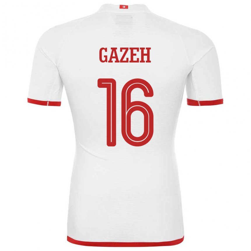 Herren Tunesische Raed Gazeh #16 Weiß Auswärtstrikot Trikot 22-24 T-shirt