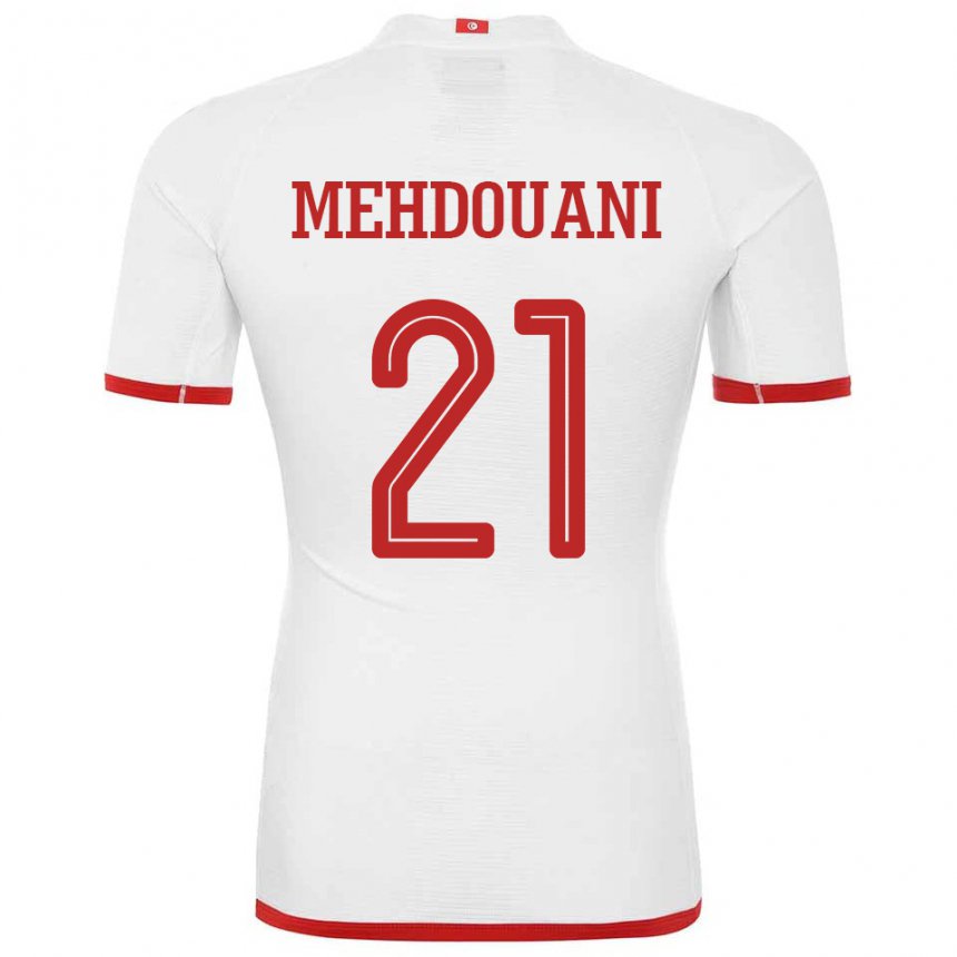 Herren Tunesische Firas Mehdouani #21 Weiß Auswärtstrikot Trikot 22-24 T-shirt