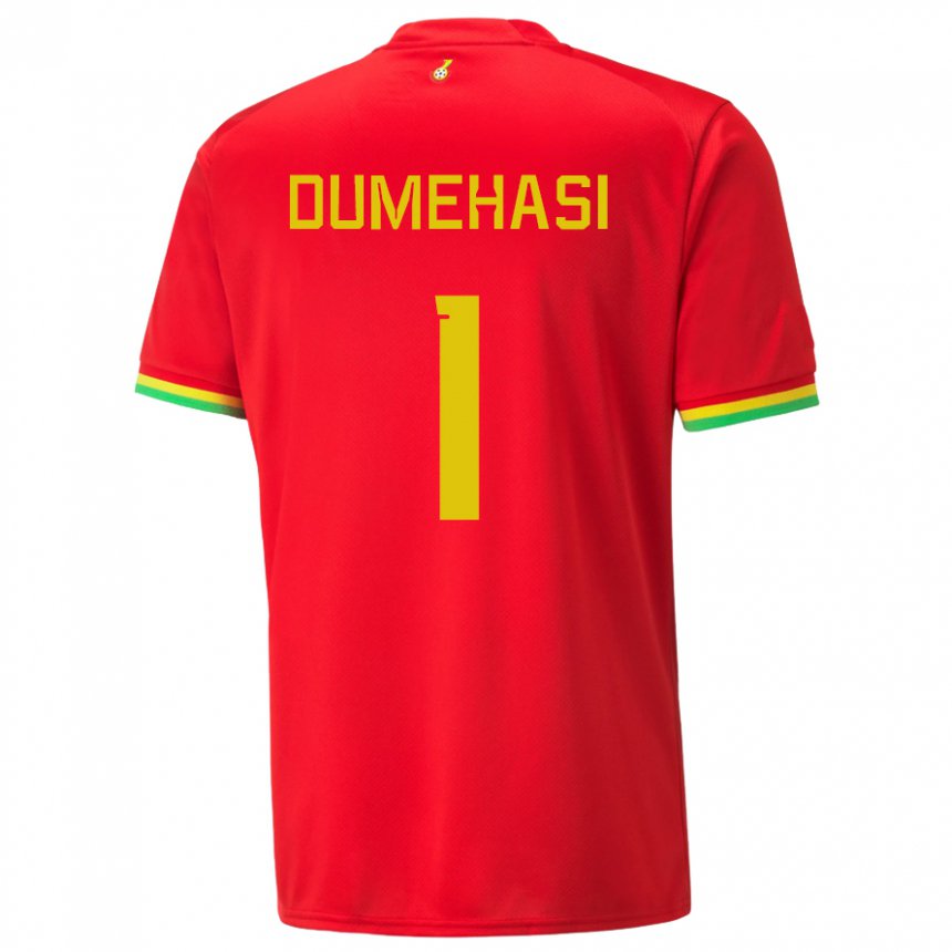 Herren Ghanaische Fafali Dumehasi #1 Rot Auswärtstrikot Trikot 22-24 T-shirt