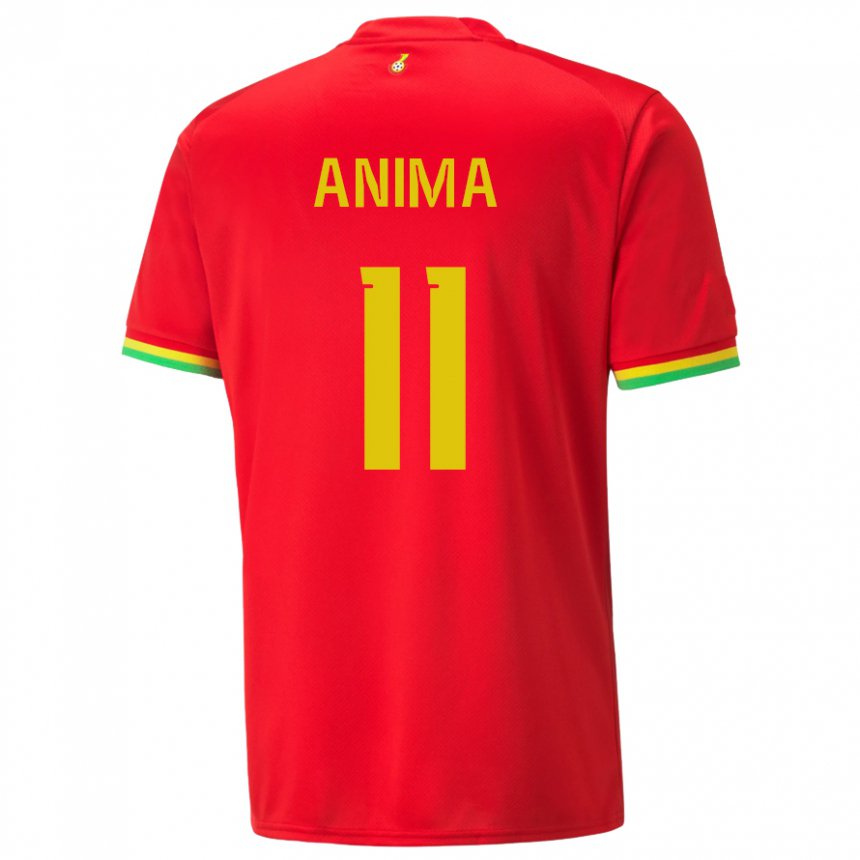 Herren Ghanaische Naomi Anima #11 Rot Auswärtstrikot Trikot 22-24 T-shirt