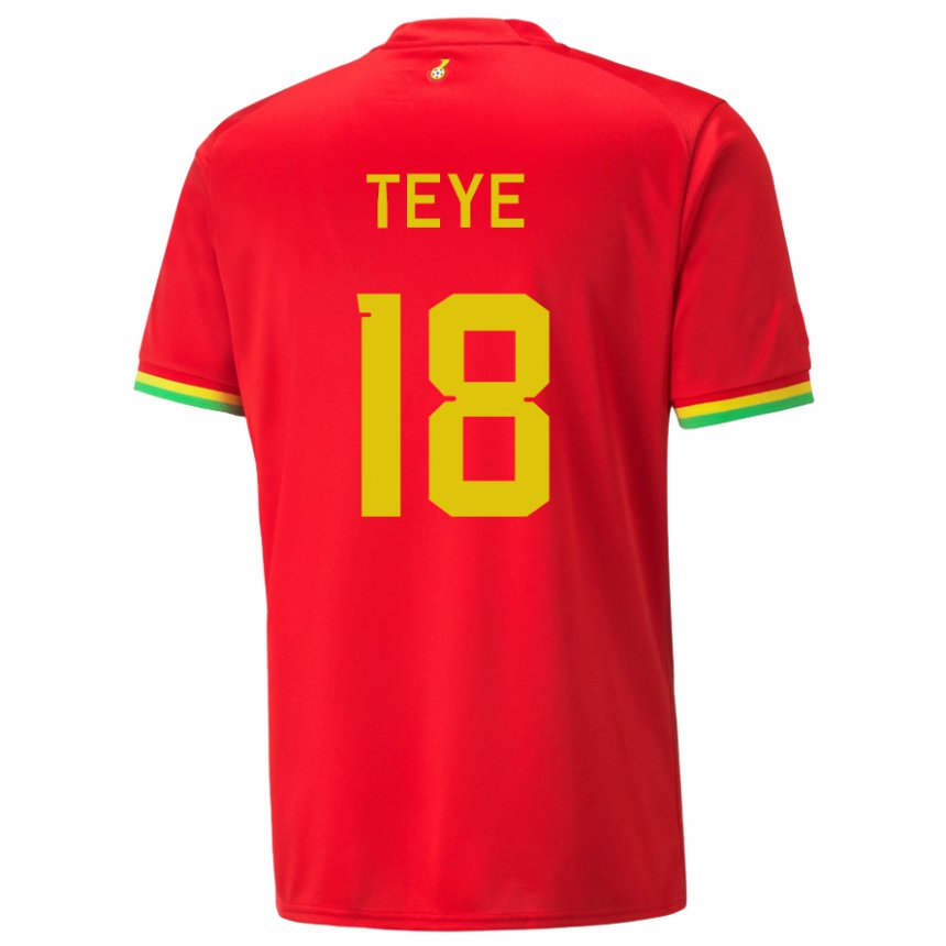 Herren Ghanaische Suzzy Teye #18 Rot Auswärtstrikot Trikot 22-24 T-shirt