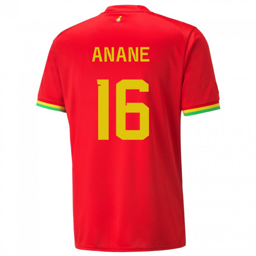 Herren Ghanaische Vincent Anane #16 Rot Auswärtstrikot Trikot 22-24 T-shirt