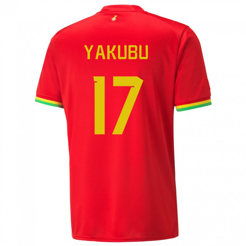 Herren Ghanaische Mustapha Yakubu #17 Rot Auswärtstrikot Trikot 22-24 T-shirt