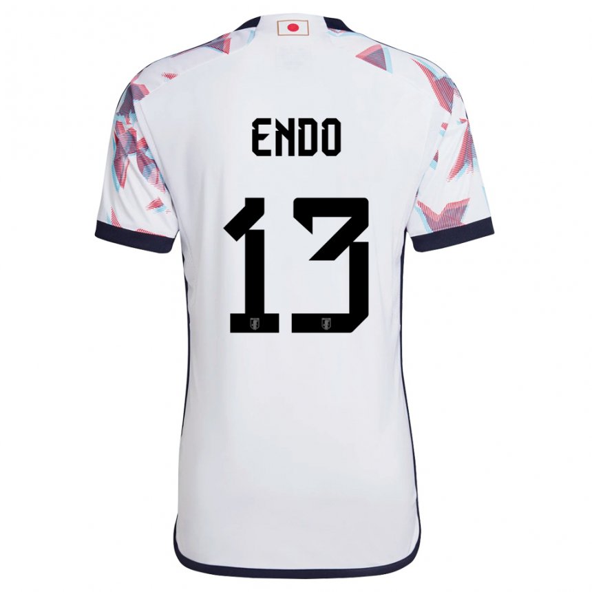 Herren Japanische Jun Endo #13 Weiß Auswärtstrikot Trikot 22-24 T-shirt