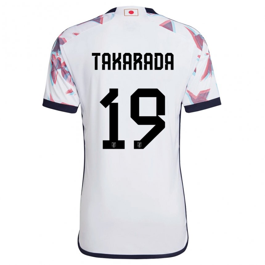 Herren Japanische Saori Takarada #19 Weiß Auswärtstrikot Trikot 22-24 T-shirt