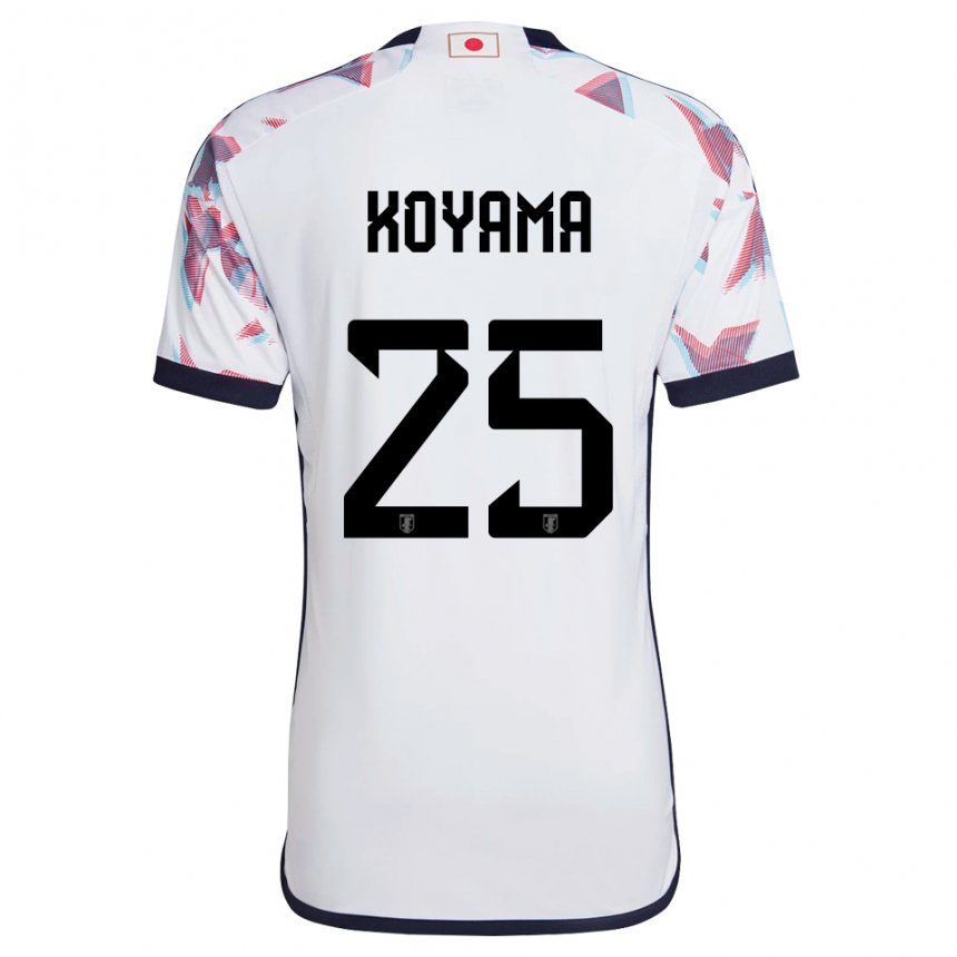 Herren Japanische Shinomi Koyama #25 Weiß Auswärtstrikot Trikot 22-24 T-shirt