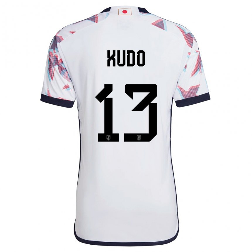 Herren Japanische Kota Kudo #13 Weiß Auswärtstrikot Trikot 22-24 T-shirt