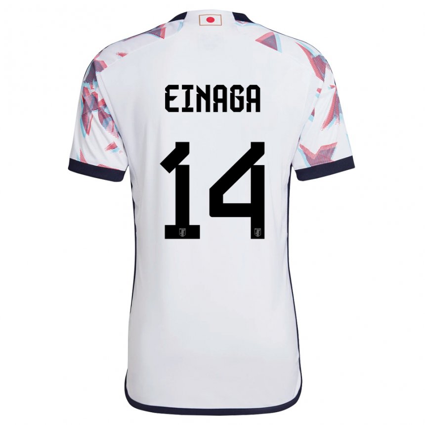Herren Japanische Takatora Einaga #14 Weiß Auswärtstrikot Trikot 22-24 T-shirt