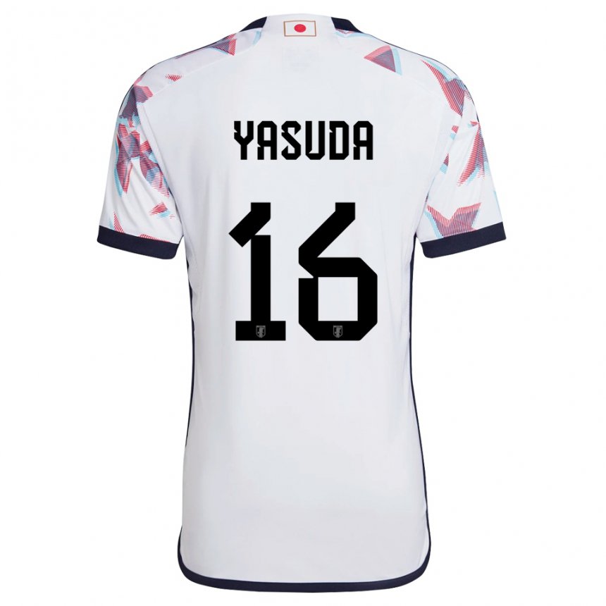 Herren Japanische Kenshin Yasuda #16 Weiß Auswärtstrikot Trikot 22-24 T-shirt