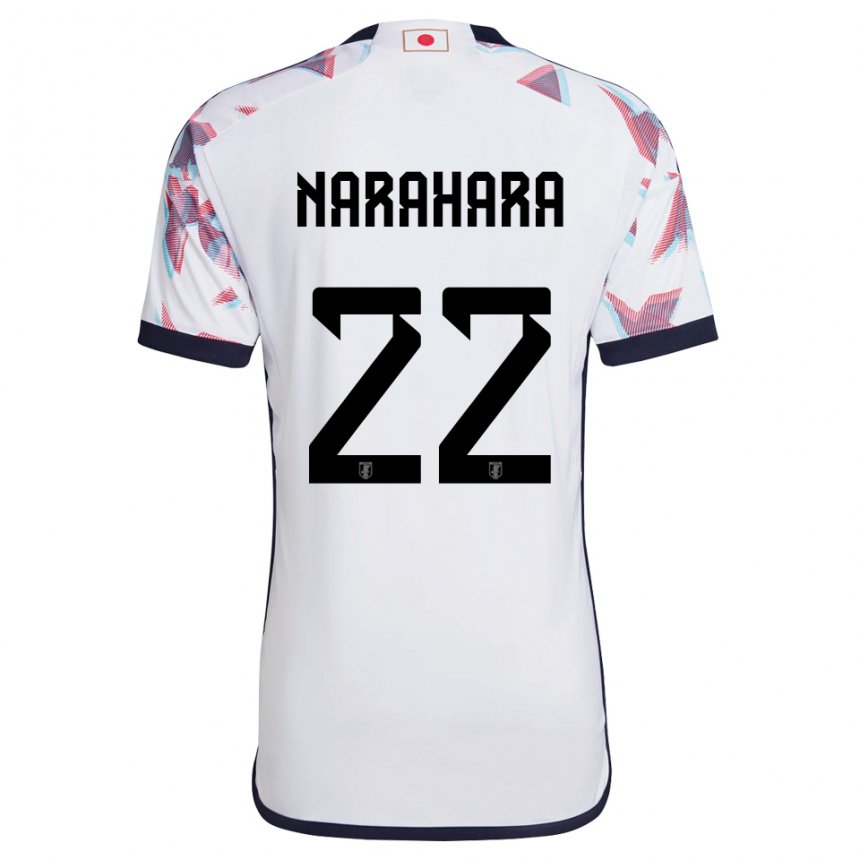 Herren Japanische Yoshiki Narahara #22 Weiß Auswärtstrikot Trikot 22-24 T-shirt