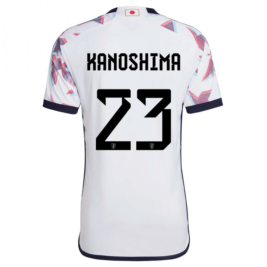 Herren Japanische Yu Kanoshima #23 Weiß Auswärtstrikot Trikot 22-24 T-shirt
