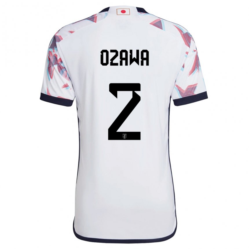 Herren Japanische Haruki Ozawa #2 Weiß Auswärtstrikot Trikot 22-24 T-shirt