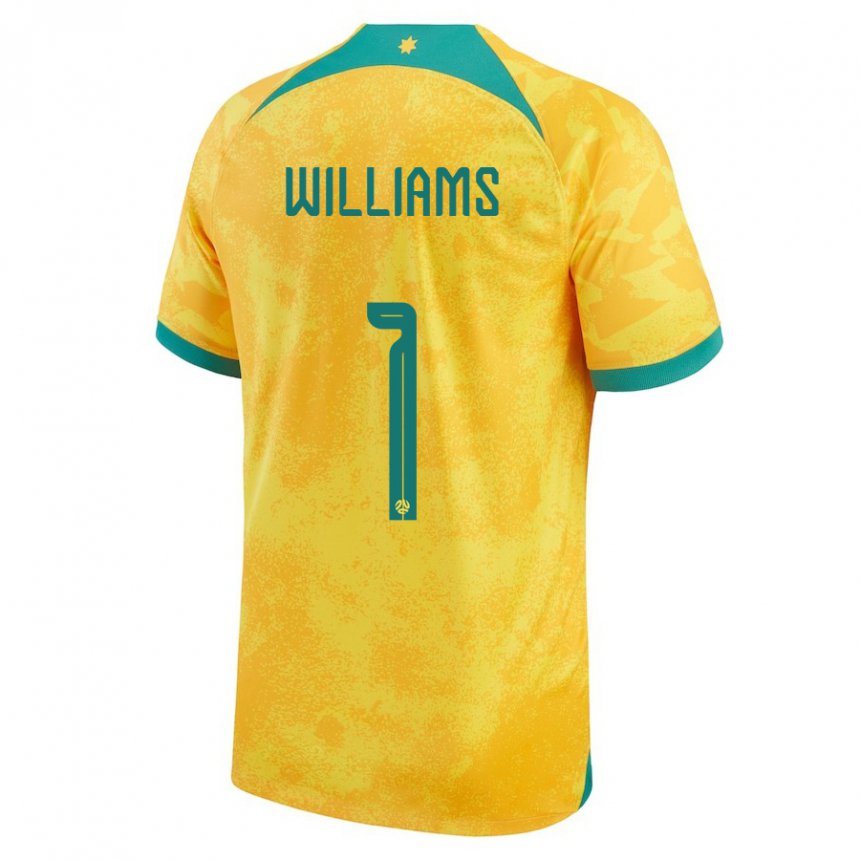 Damen Australische Lydia Williams #1 Gold Heimtrikot Trikot 22-24 T-shirt