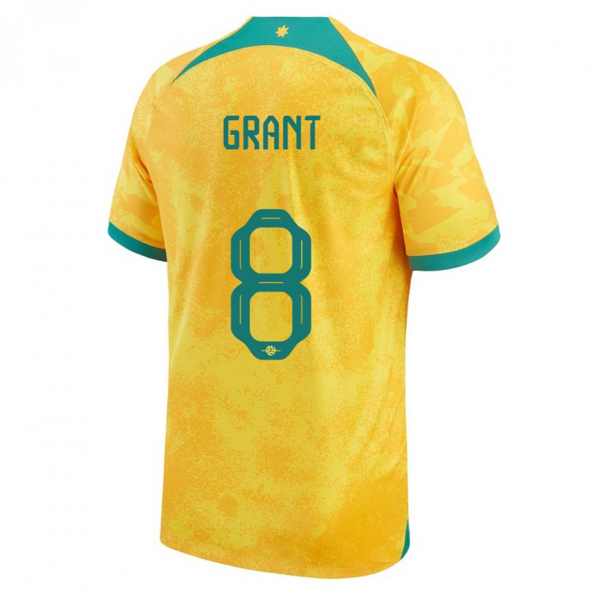 Damen Australische Charlotte Grant #8 Gold Heimtrikot Trikot 22-24 T-shirt