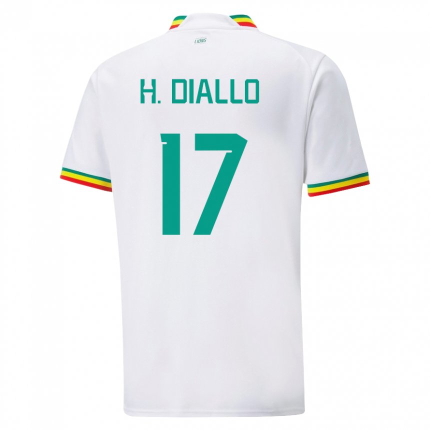 Damen Senegalesische Hapsatou Malado Diallo #17 Weiß Heimtrikot Trikot 22-24 T-shirt