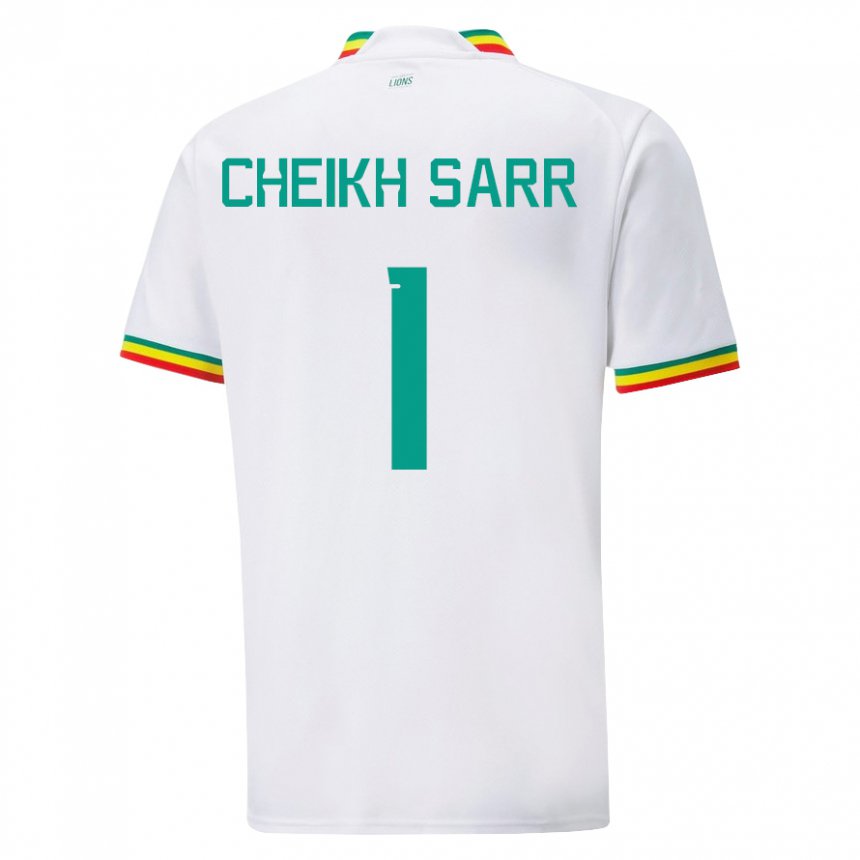 Damen Senegalesische Cheikh Sarr #1 Weiß Heimtrikot Trikot 22-24 T-shirt