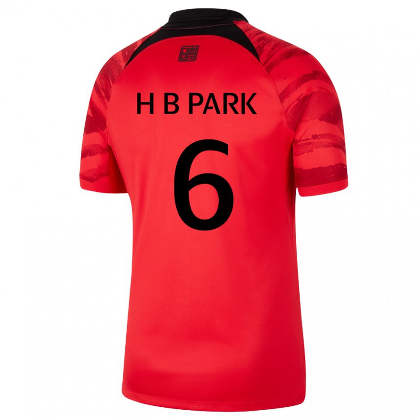 Damen Südkoreanische Park Hyeon Bin #6 Rot Schwarz Heimtrikot Trikot 22-24 T-shirt