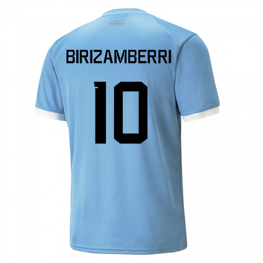 Damen Uruguayische Carolina Birizamberri #10 Blau Heimtrikot Trikot 22-24 T-shirt