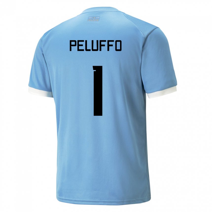 Damen Uruguayische Daniel Peluffo #1 Blau Heimtrikot Trikot 22-24 T-shirt