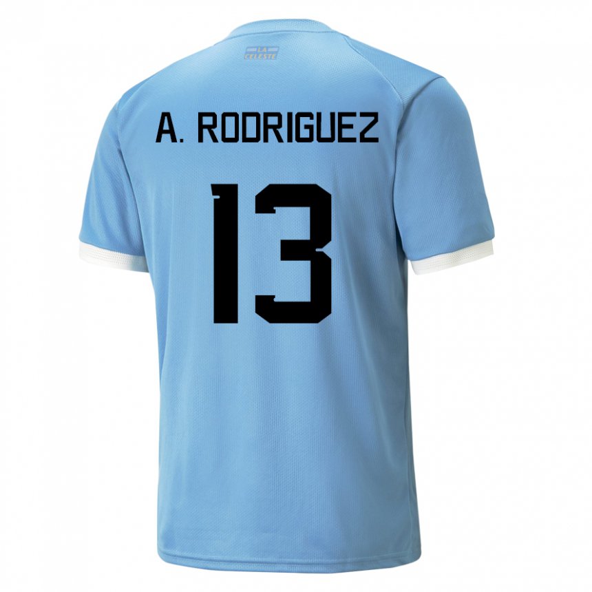 Damen Uruguayische Agustin Rodriguez #13 Blau Heimtrikot Trikot 22-24 T-shirt