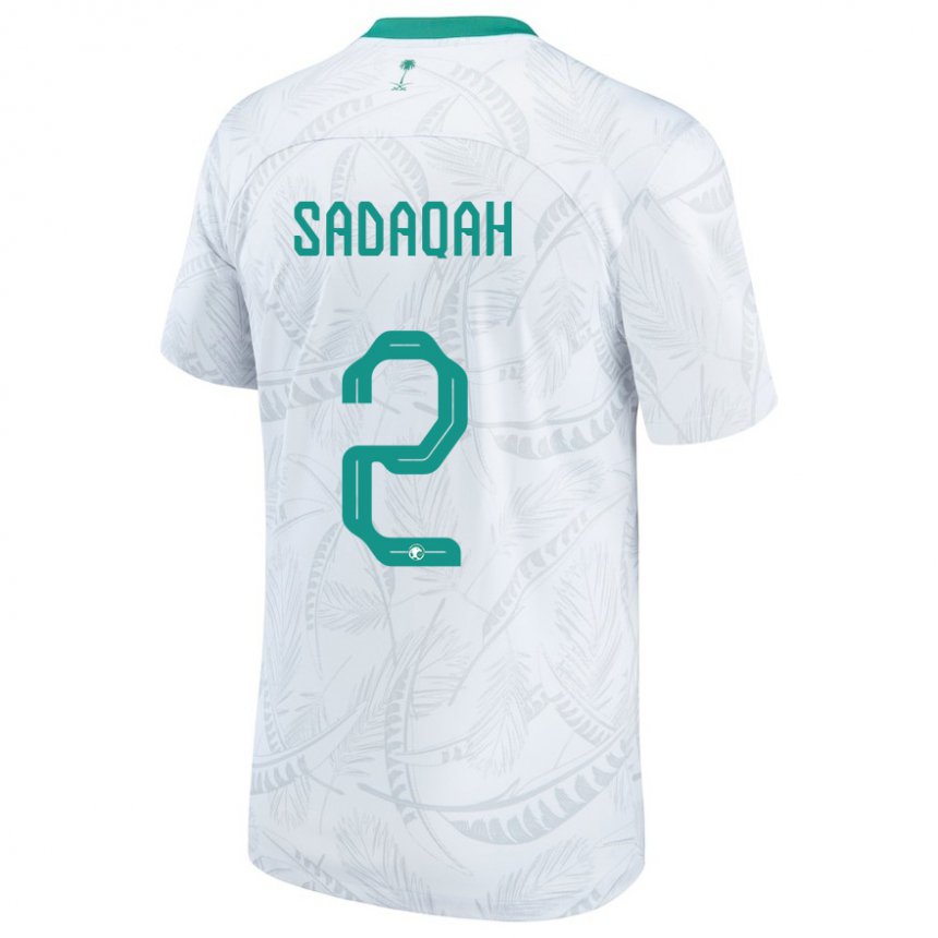 Damen Saudi-arabische Bayan Sadaqah #2 Weiß Heimtrikot Trikot 22-24 T-shirt