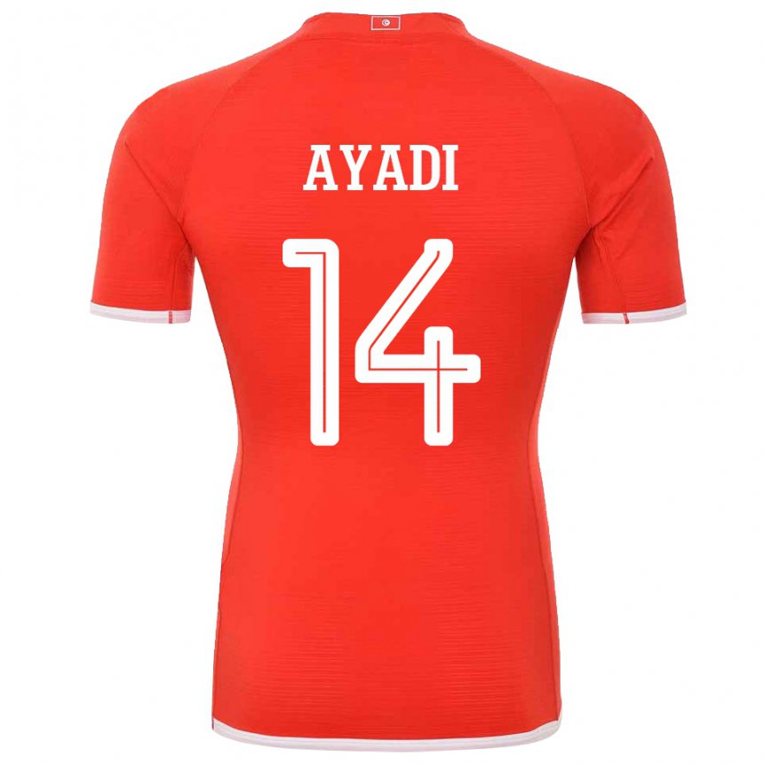Damen Tunesische Ghada Ayadi #14 Rot Heimtrikot Trikot 22-24 T-shirt