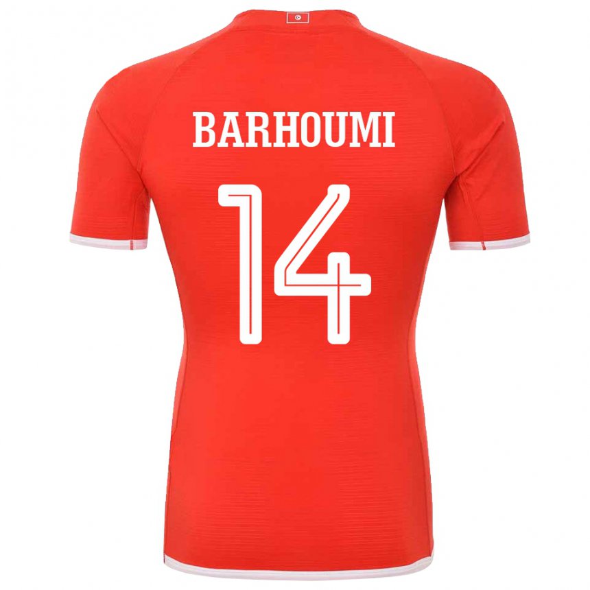 Damen Tunesische Salah Barhoumi #14 Rot Heimtrikot Trikot 22-24 T-shirt