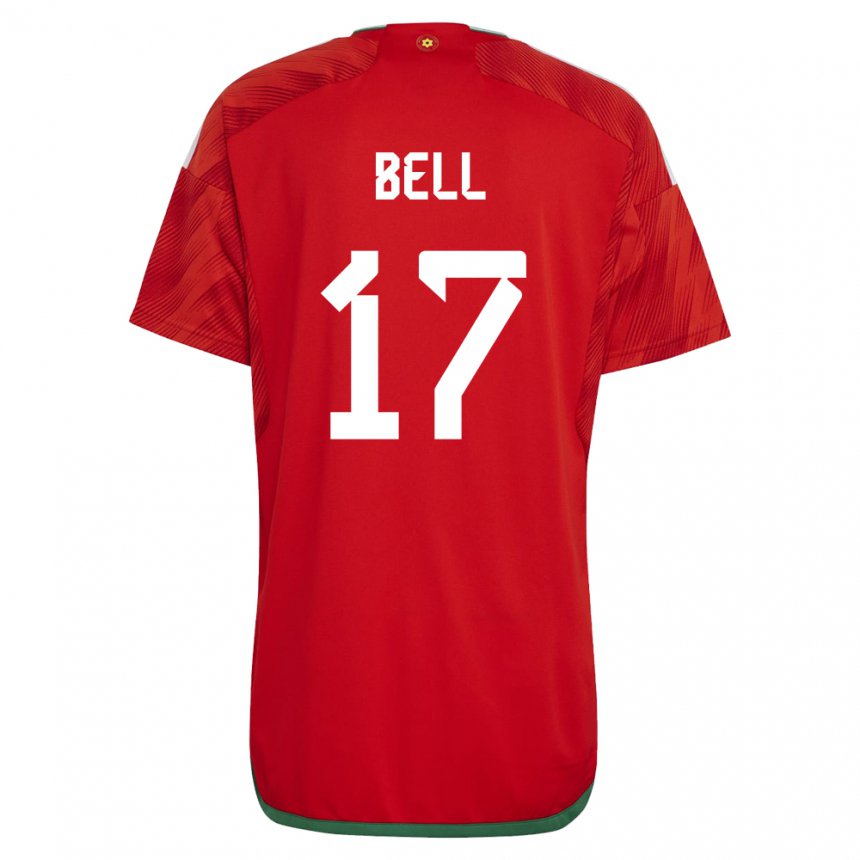 Damen Walisische Zac Bell #17 Rot Heimtrikot Trikot 22-24 T-shirt
