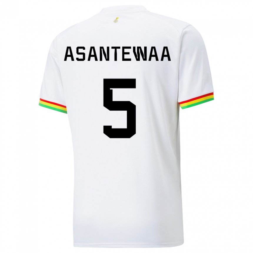 Damen Ghanaische Grace Asantewaa #5 Weiß Heimtrikot Trikot 22-24 T-shirt