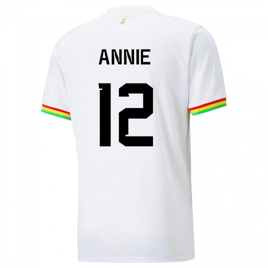 Damen Ghanaische Henrietta Annie #12 Weiß Heimtrikot Trikot 22-24 T-shirt