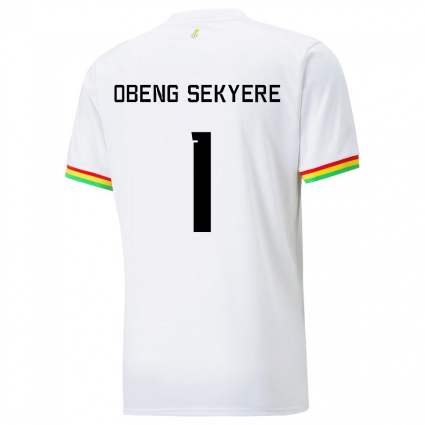 Damen Ghanaische Gregory Obeng Sekyere #1 Weiß Heimtrikot Trikot 22-24 T-shirt