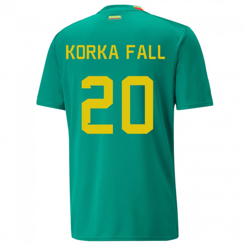 Damen Senegalesische Korka Fall #20 Grün Auswärtstrikot Trikot 22-24 T-shirt