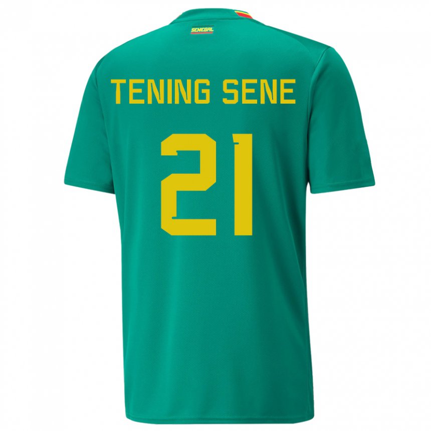Damen Senegalesische Tening Sene #21 Grün Auswärtstrikot Trikot 22-24 T-shirt