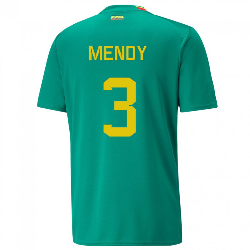 Damen Senegalesische Formose Mendy #3 Grün Auswärtstrikot Trikot 22-24 T-shirt