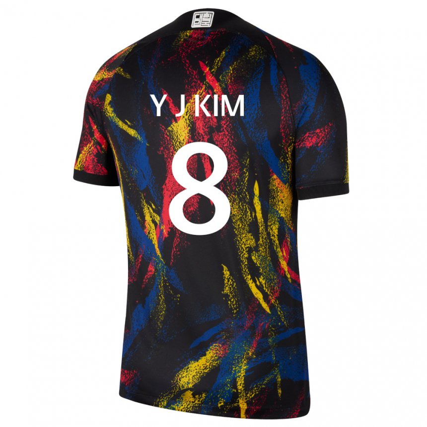 Damen Südkoreanische Kim Yun Ji #8 Mehrfarbig Auswärtstrikot Trikot 22-24 T-shirt