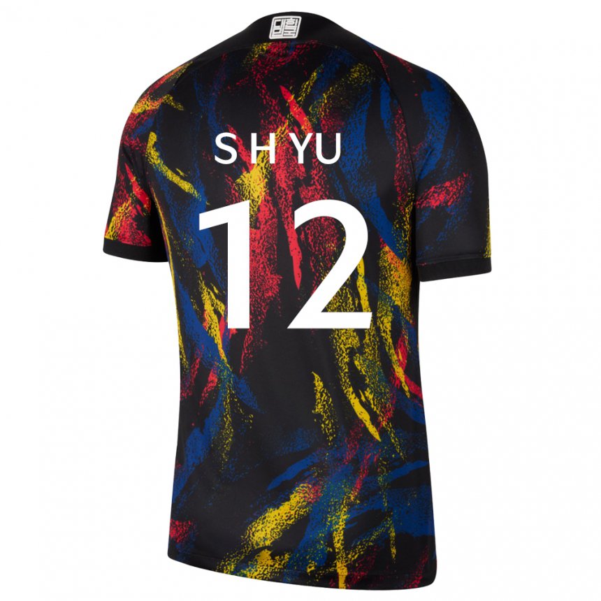 Damen Südkoreanische Yu Seung Hyun #12 Mehrfarbig Auswärtstrikot Trikot 22-24 T-shirt