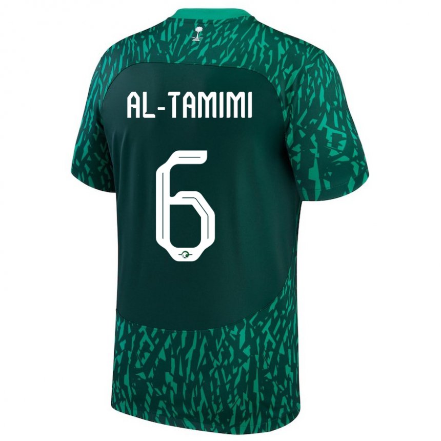 Damen Saudi-arabische Maryam Al Tamimi #6 Dunkelgrün Auswärtstrikot Trikot 22-24 T-shirt