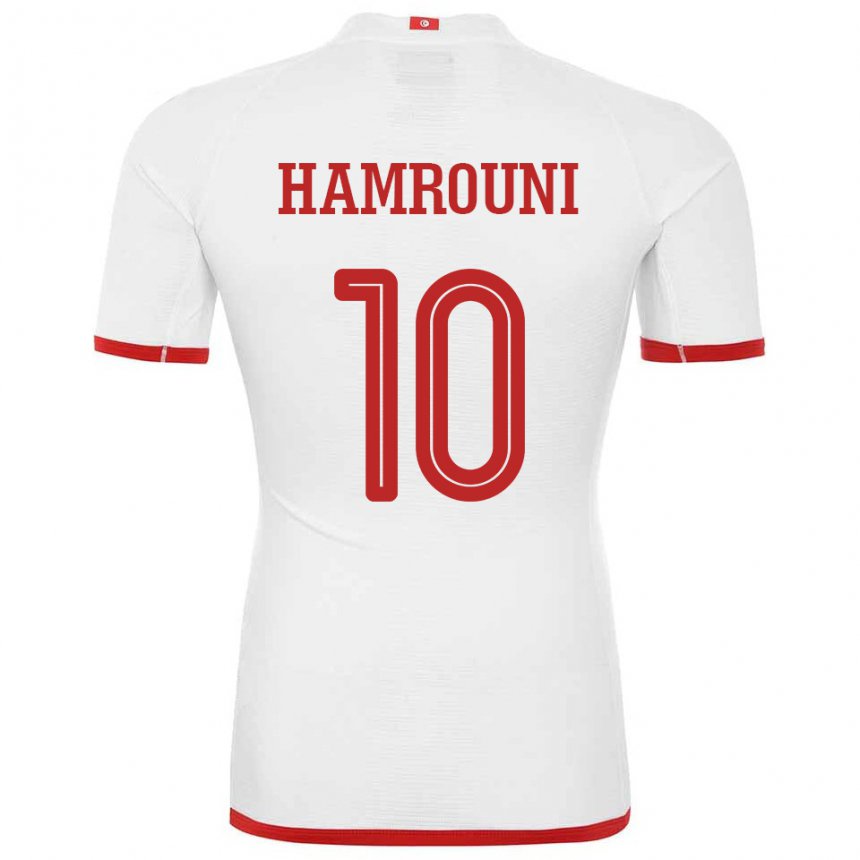 Damen Tunesische Rayen Hamrouni #10 Weiß Auswärtstrikot Trikot 22-24 T-shirt
