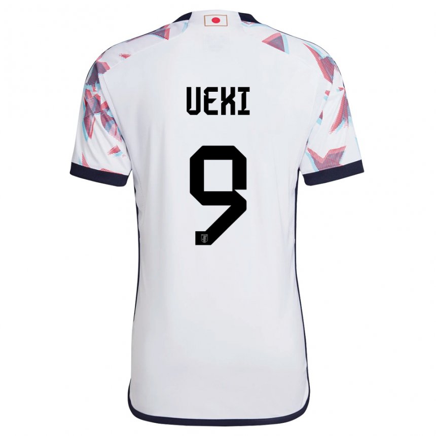 Damen Japanische Riko Ueki #9 Weiß Auswärtstrikot Trikot 22-24 T-shirt